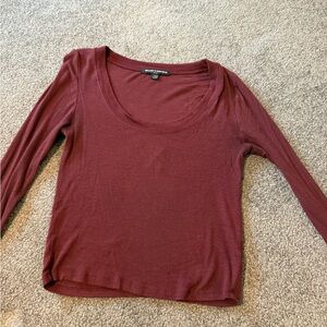 Brandy Melville Burgundy Long Sleeve Top